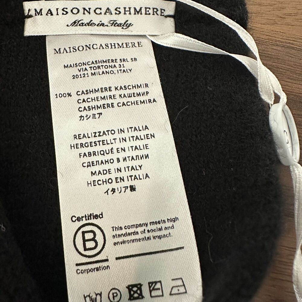 Maison Cashmere Headband in Black Cashmere One Size - Picture 4 of 6